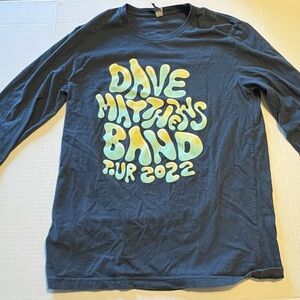 Dave Matthew’s Band men’s small long sleeve blue Tshirt 2022 Tour